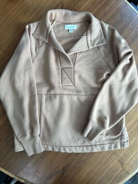 Free Assembly Oversized Rugby Style Crewneck Hoodie